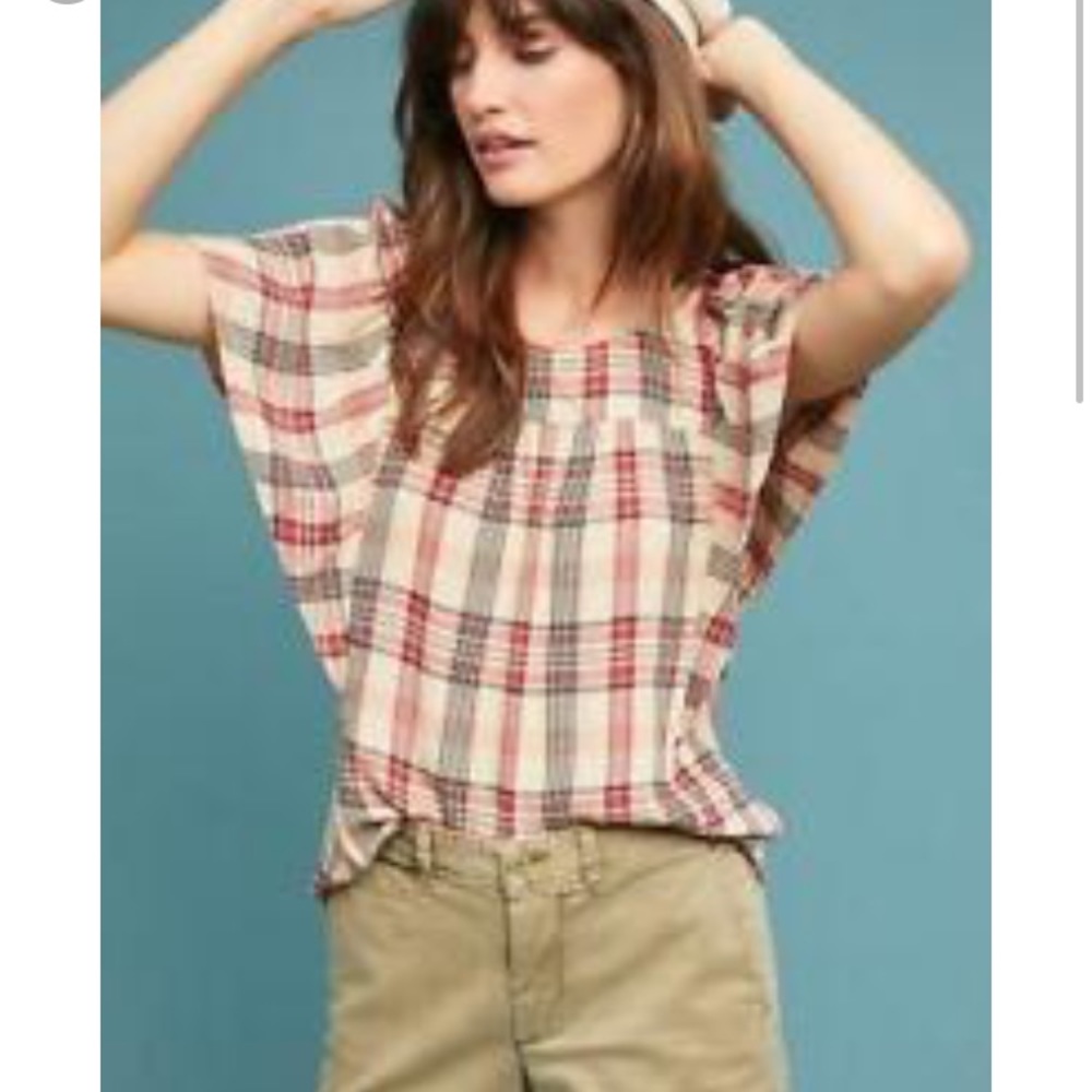 Anthro Maeve Priscilla plaid blouse